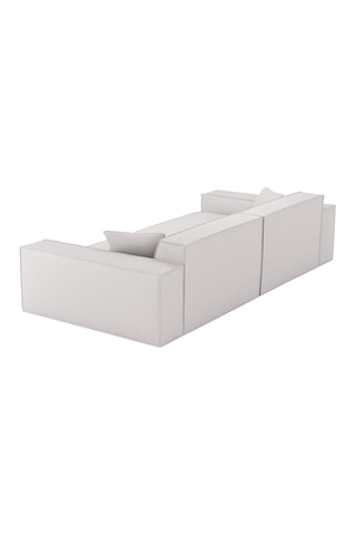 Canapé Lionel - Blanc - 3 places - En cuir