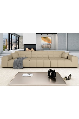 Canapé Cardano - Beige - 4 places - En cuir