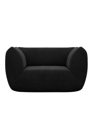 Fauteuil Leroy - Noir - Toucher velours