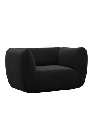 Fauteuil Leroy - Noir - Toucher velours
