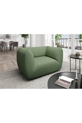 Fauteuil Leroy - Vert - Tissu structuré