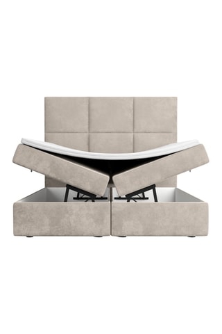 Lit avec double coffre Palata - Sable - 180 x 200 cm