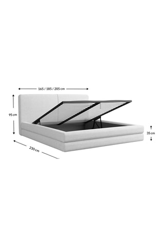 Lit-coffre Barolo - Beige - 180 x 200 cm