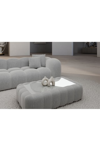 Table basse rectangulaire Nuvola - Gris clair