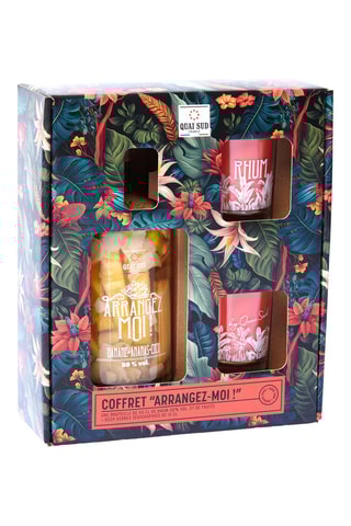 Rhum Banane-Ananas-Coco Arrangez-moi avec 2 verres - 70 cl