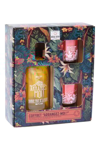 Rhum Mangue-Fruits de la passion Arrangez-moi avec 2 verres - 70 cl
