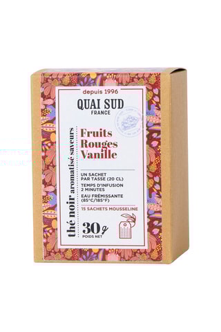 Thé noir aromatisé fruits rouges vanille - 15 sachets