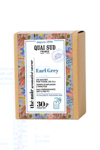 Thé noir earl grey aromatisé bergamote calendula - 15 sachets