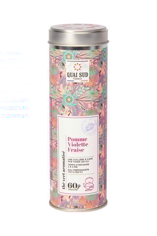 Thé vert aromatisé pomme, violette et fraise - 60 g