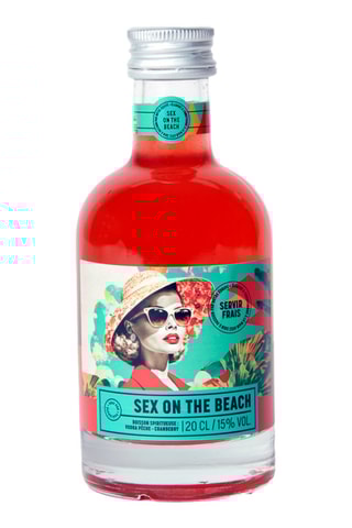 Sex on the beach à base de vodka 15% vol. - 20 cl