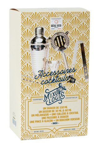 Coffret d'accessoires cocktail en acier inoxydable - 7 pièces