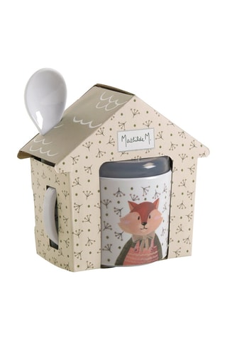 Copo com bico e colher Petit Renard - 18 cl