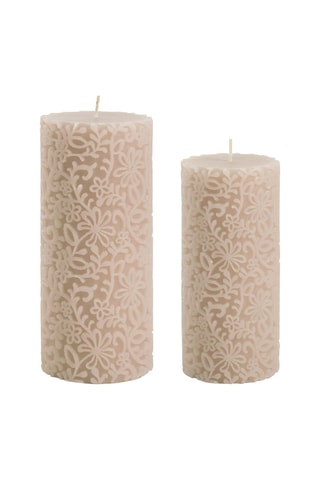 Vela decorativa Fleur rose - 7 x 15 cm