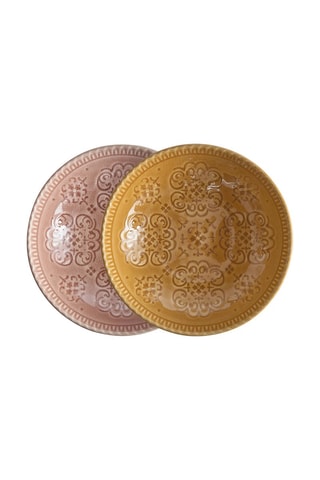 2 pratos fundos em arenito Bella Terra - 19 cm