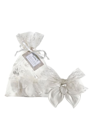 Saquinho de 3 decorações perfumadas "Voile de Lin" Noeud