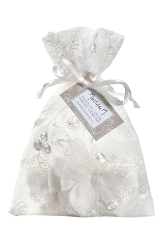 Saquinho de 3 decorações perfumadas "Voile de Lin" Noeud