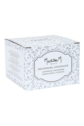 Base de vela em cerâmica Arabesque - 12 x 12 x 8,5 cm - Branco