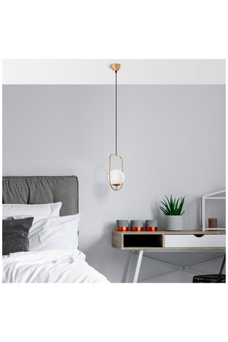 Candeeiro suspenso Skew - Dourado - 40 W