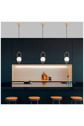 Candeeiro suspenso Skew - Dourado - 40 W