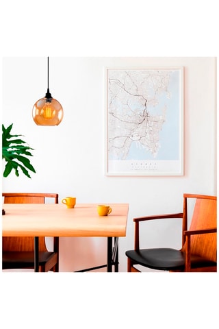 Candeeiro suspenso Gold - Preto e dourado - 100 W