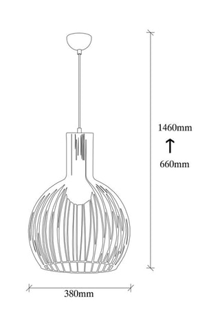 Candeeiro suspenso Fellini Preto