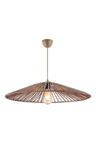 Candeeiro suspenso em bambu - Natural - 45-60 W