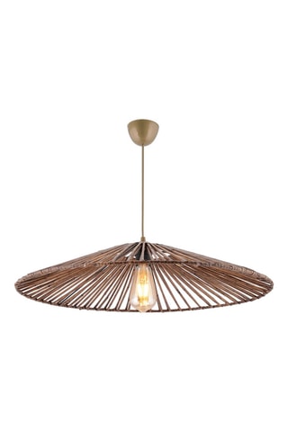 Candeeiro suspenso em bambu - Natural - 45-60 W