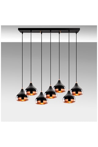 Candeeiro suspenso Yildo Preto e dourado