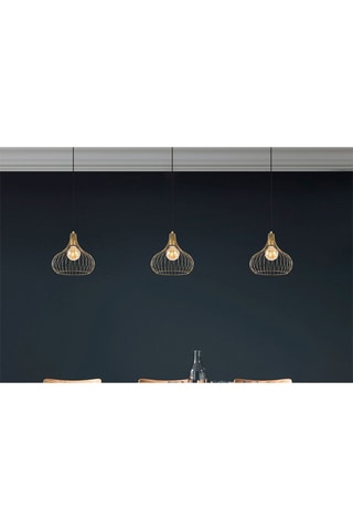 Candeeiro suspenso Teldamla - Dourado brilhante - 40 W