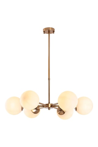 Suspension Akkas - Doré et blanc - 6 x 40 W