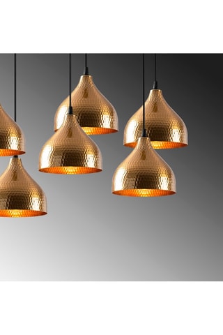 Candeeiro suspenso Tattoo Preto e dourado rosa