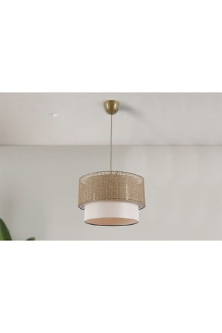 Candeeiro suspenso Coral - Bege e branco - 45-60 W