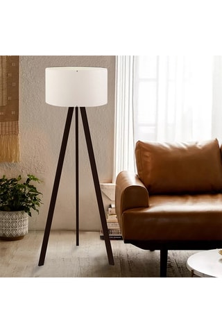 Lampadaire trépied Ayd - Crème - 60 W - 21 x 38 cm