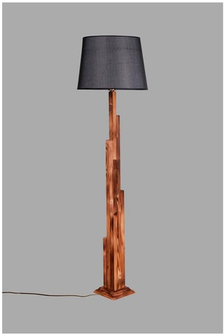 Lampadaire Pramit - Naturel et anthracite