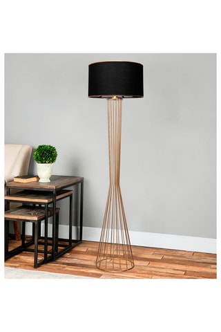 Lampadaire AYD-3078 - Noir et doré