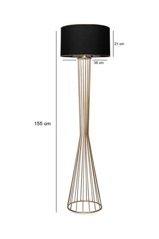 Lampadaire AYD-3078 - Noir et doré