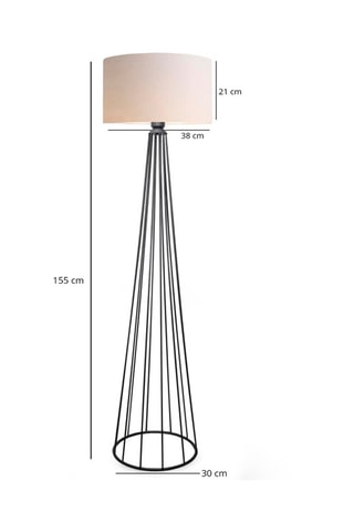 Lampadaire Ayd - Blanc et noir