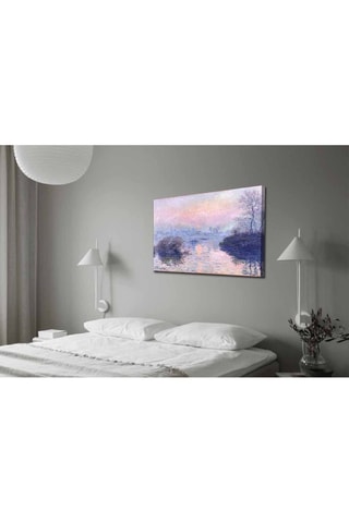 Tableau "Coucher de soleil sur la Seine à Lavacourt" Claude Monet - 70 x 100 cm