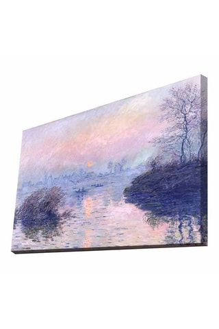 Tableau "Coucher de soleil sur la Seine à Lavacourt" Claude Monet - 70 x 100 cm