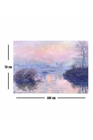 Tableau "Coucher de soleil sur la Seine à Lavacourt" Claude Monet - 70 x 100 cm