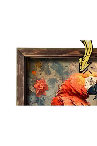 Pintura decorativa emoldurada em MDF Joséphine - 25 x 50 cm