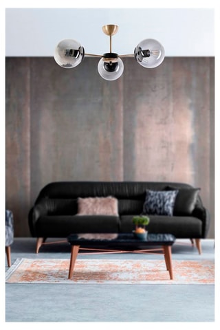 Candeeiro suspenso Venus Prateado e preto