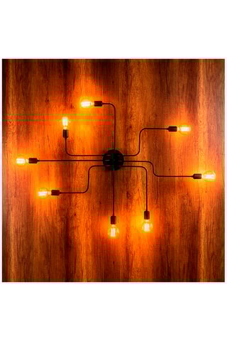 Candeeiro de teto Truva - Preto - 8 x 40 W