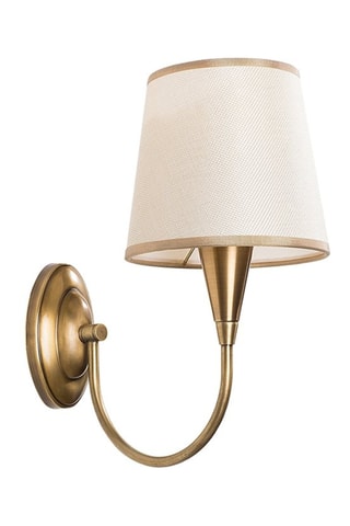 Aplique de parede Prado Branco e dourado