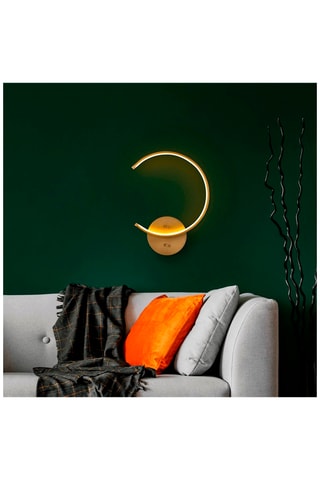 Aplique de parede Moon - Dourado - 33 x 46 x 6 cm