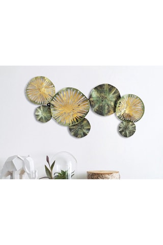 Decoração de parede Metal Art Caqui e dourado