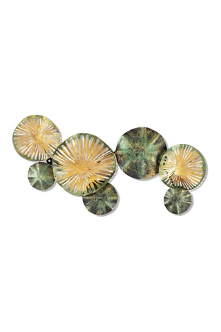 Decoração de parede Metal Art Caqui e dourado