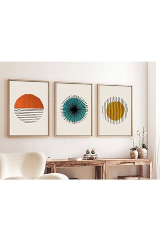 3 pinturas decorativas com moldura em MDF Ursule2 - 70 x 50 cm