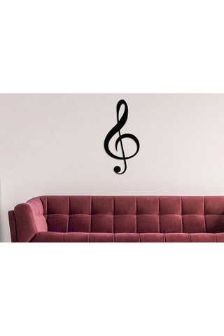 Decoração de parede Treble Clef - Preto