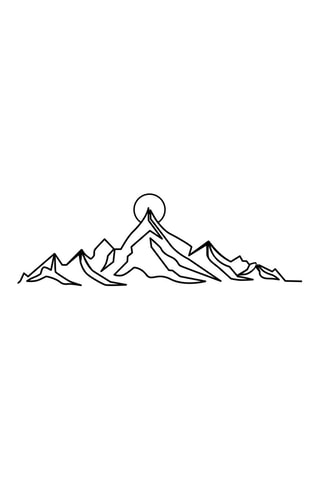 Décoration murale Everest - Noir - 119,5 x 37 cm